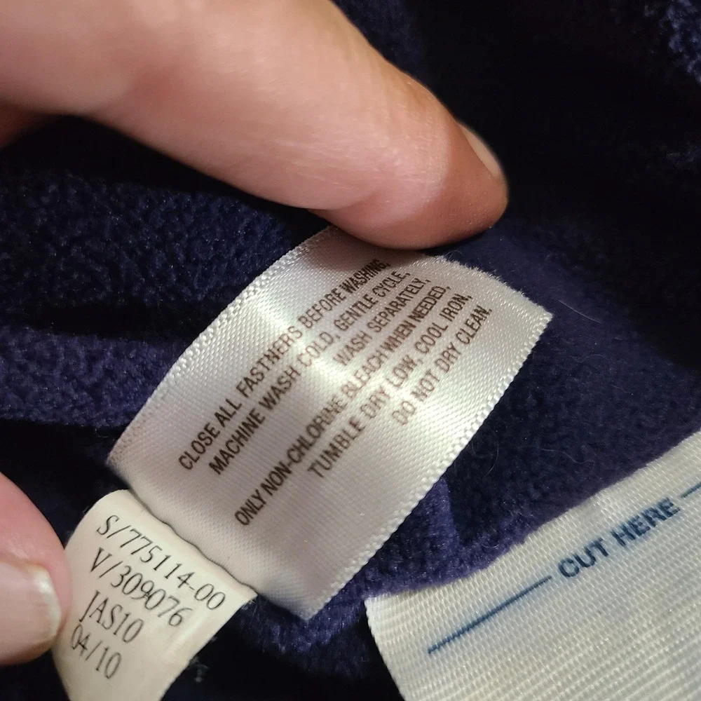 Old Navy Puffer Peace Sign‎ Vest Fleece Lined Girls XL - Picture 6 of 7